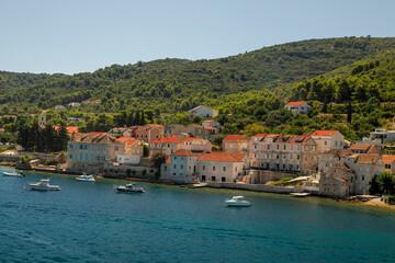 vis island croatia view from the ferry