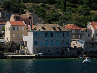 vis island croatia view from the ferry