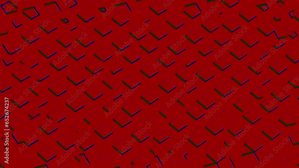 Aufkleber red abstract background made of rectangular shapes. simple geometric forms. looped sequence.