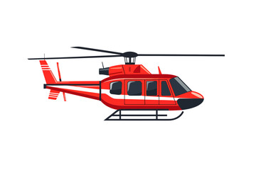 Line icon helicopter for web, white background