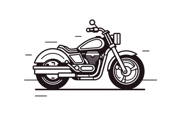 Obraz premium Line icon motorcycle for web, white background