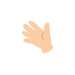 Wave hand hand drawn illustration