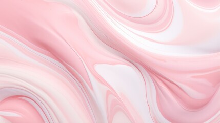 Fototapeta premium pastel pink wavy liquid texture abstract banner with copy space. Paint, cream or nail polish, cosmetics. 