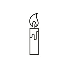 Candlelight icon vector illustration. Candl light on isolated background. Flame sign concept.