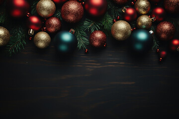illustration of a christmas holiday themed invitation card pattern background. generative ai