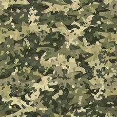 Fototapeta premium Texture military camouflage seamless pattern. Abstract army vector illustration