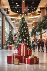 christmas tree with gifts