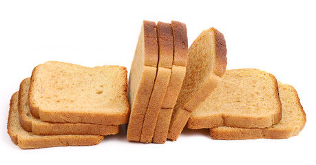 Brown Bread on white background, new angles