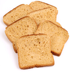 Brown Bread on white background, new angles