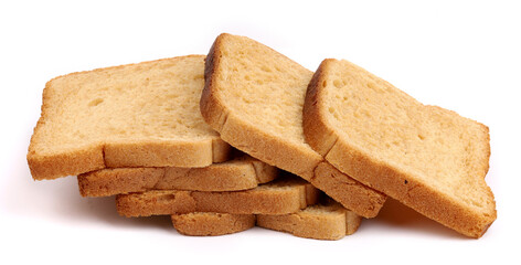 Brown Bread on white background, new angles