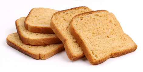 Brown Bread on white background, new angles