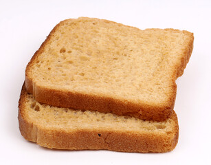 Brown Bread on white background, new angles