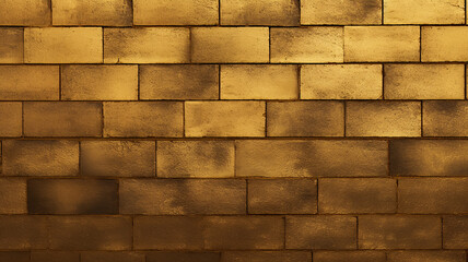 golden bricks, wall texture background, vintage luxury copy space