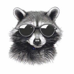 close up of a raccoon. Generative AI