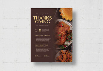 Thanksgiving Flyer Layout in Modern Contemporary Theme
