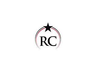 New RC Logo Art, Initial Luxury Rc cr Star Logo Icon Vector Png For You