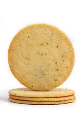 Potato Biscuit on white background, new angles