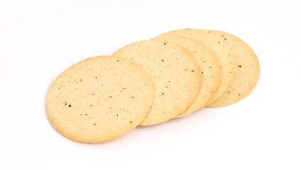 Potato Biscuit on white background, new angles