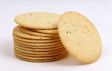 Potato Biscuit on white background, new angles