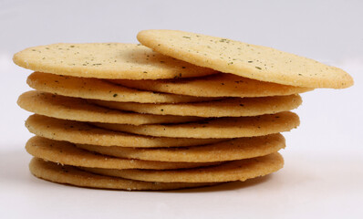 Potato Biscuit on white background, new angles