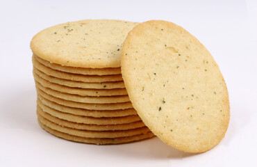 Potato Biscuit on white background, new angles