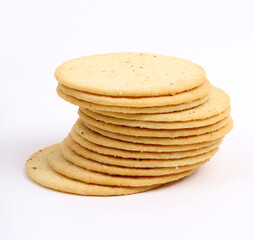 Potato Biscuit on white background, new angles