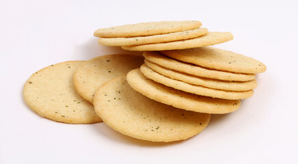 Potato Biscuit on white background, new angles