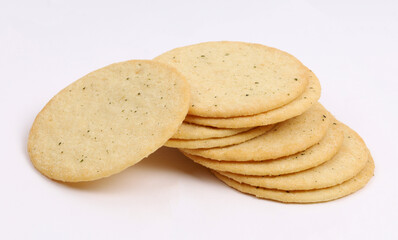 Potato Biscuit on white background, new angles