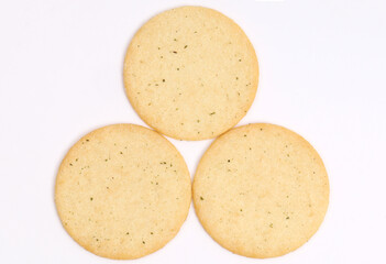 Potato Biscuit on white background, new angles