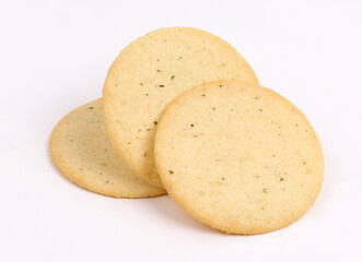 Potato Biscuit on white background, new angles