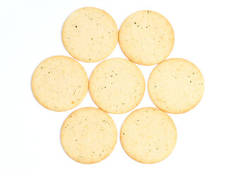 Potato Biscuit on white background, new angles