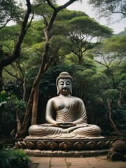 buddha in the mountains