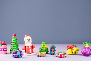 Colorful Christmas Ornaments Made from Polymer Clay