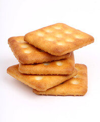 sweet and salted cookies on white background, new angles 