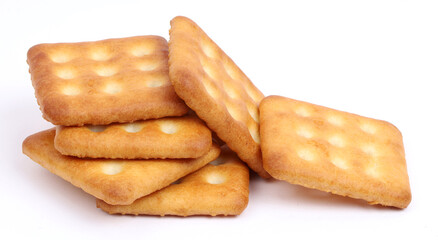 sweet and salted cookies on white background, new angles 