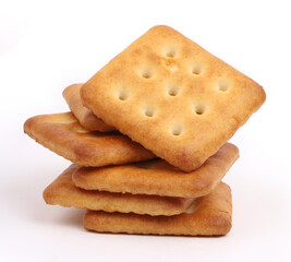 sweet and salted cookies on white background, new angles 