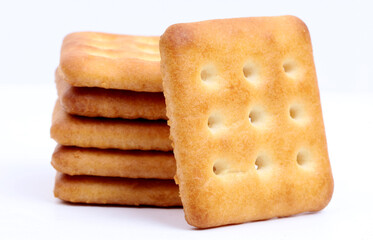 sweet and salted cookies on white background, new angles 
