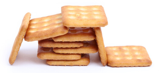 sweet and salted cookies on white background, new angles 