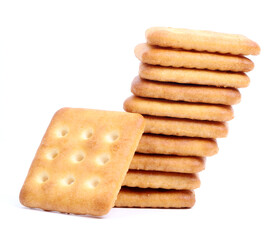 sweet and salted cookies on white background, new angles 