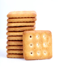 sweet and salted cookies on white background, new angles 