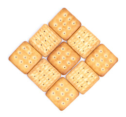 sweet and salted cookies on white background, new angles 