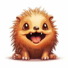 Fototapeta premium hedgehog monster character.