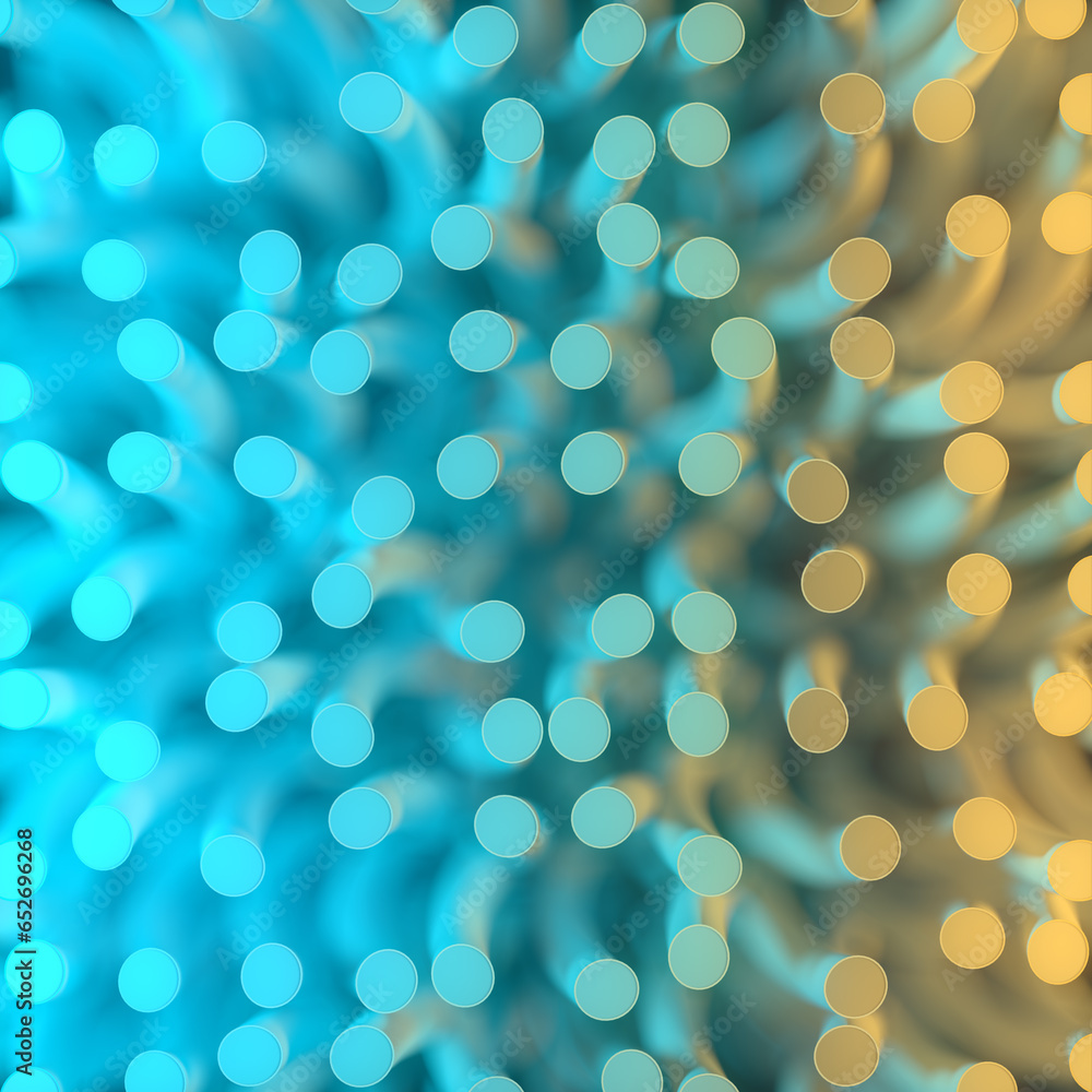 Poster Stunning background, bright abstract pattern of a group of spiral objects. 3d rendering digital illustration