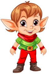 Boy Christmas Elf Character