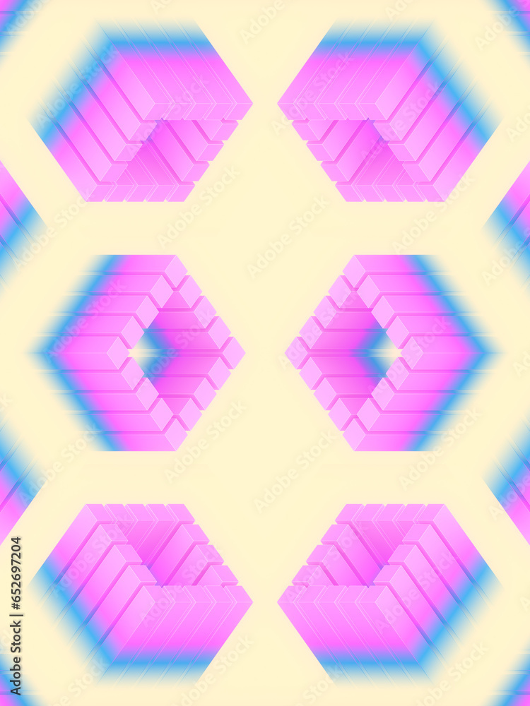 Aufkleber trendy colorful geometric background. 3d rendering digital illustration