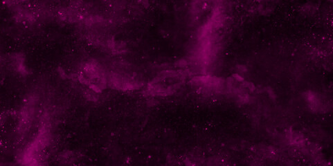 Space Background with Stars. Background with Space. Magenta Watercolor. Dark Magenta Galaxy Watercolor Texture. Pink Grunge Design. Watercolor Vector. The Galaxy of the Universe. 