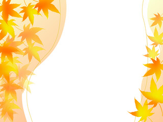 秋のもみじのフレーム素材　Autumn＃autumn leaves＃frame