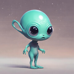 Cute alien from other planet