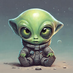 Cute alien from other planet