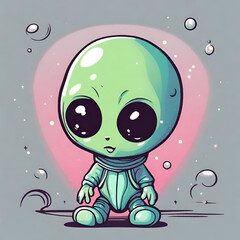 Cute alien from other planet